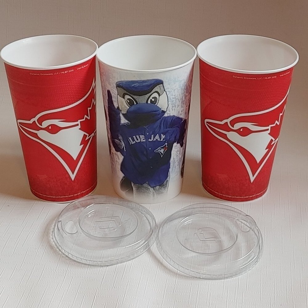 Toronto Blue Jays Stadium Cup Lot of 3 + 2 Lids